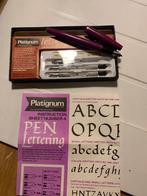 Kalligrafie set Platignum linkshandig, Ophalen of Verzenden, Zo goed als nieuw