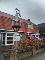 Ooievaar met paal en nest in twee losse delen, Ophalen of Verzenden