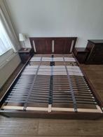 Ikea SONGESAND bed met twee nachtkasjes, Ophalen, Bruin, Tweepersoons, Zo goed als nieuw