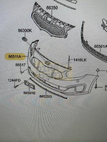 Kia Carens IV (3/13-12/18) voorbumper (te spuiten) Origineel beschikbaar voor biedingen