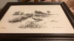 Gravure de Beerze. Ingelijst., Antiek en Kunst, Kunst | Etsen en Gravures, Ophalen of Verzenden