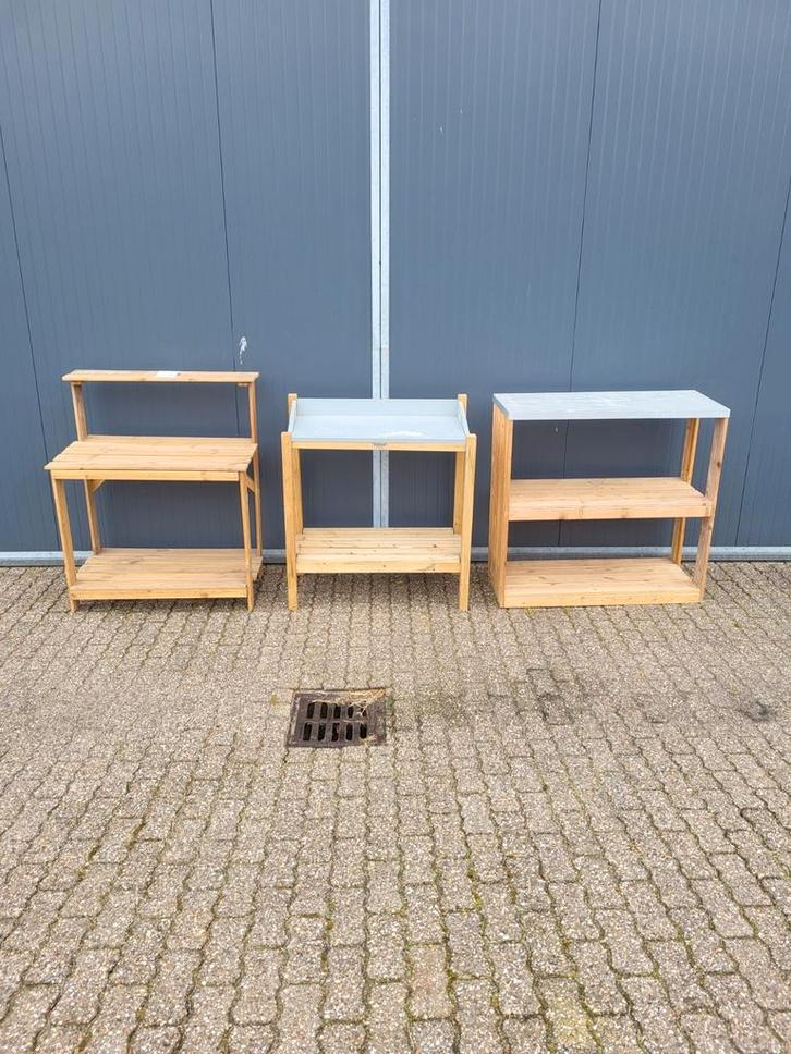 Tuinwerktafel opottafel tafel hout geimpregneerd planten, Tuin en Terras, Tuinmeubel-accessoires, Nieuw, Ophalen