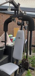fitness Powerstation met ez curl bar, Sport en Fitness, Ophalen, Gebruikt, Krachtstation, Rug