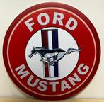 Ford Mustang logo paard rond reclamebord van metaal deco, Verzenden, Nieuw, Auto's
