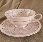 Kop en schotel rose met zilver NCRV, Ophalen of Verzenden