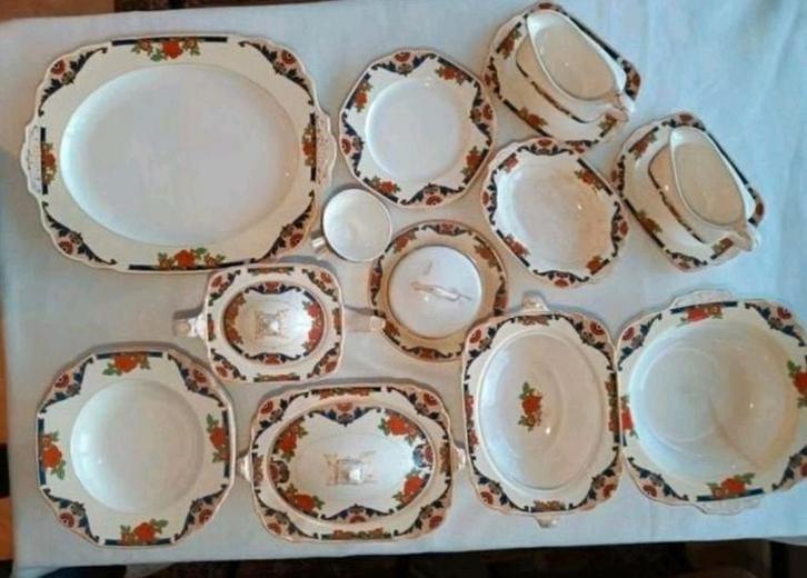 Art Deco Servies Grindley & Co Windsor Ivory, Antiek en Kunst, Antiek | Servies los, Ophalen