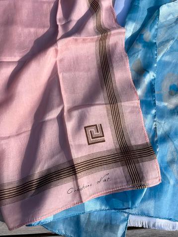 Set van 9 Sjaals - Zijde, Viscose, Polyester beschikbaar voor biedingen