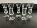 5 Vintage Jägermeister Glaasjes, Glas of Glazen, Gebruikt, Ophalen of Verzenden, Glas