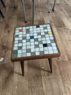 Antiek / vintage bijzettafeltje  mozaïek, Ophalen, Zo goed als nieuw, Rond
