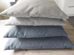 4 sierkussens kussens blauw grijs beige decoratief, Huis en Inrichting, Woonaccessoires | Kussens, Ophalen of Verzenden, Zo goed als nieuw