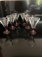 La Rochère France | 6 ijs sorbet coupes | paars, Glas of Glazen, Nieuw, Ophalen of Verzenden, Glas
