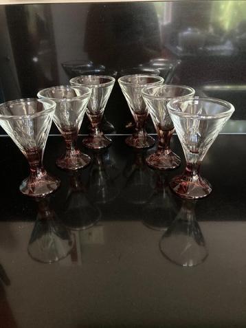 La Rochère France | 6 ijs sorbet coupes | paars beschikbaar voor biedingen