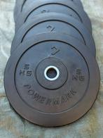 2x 5kg Olympische Halterschijven, Ophalen, Gebruikt, Benen, Halterschijven