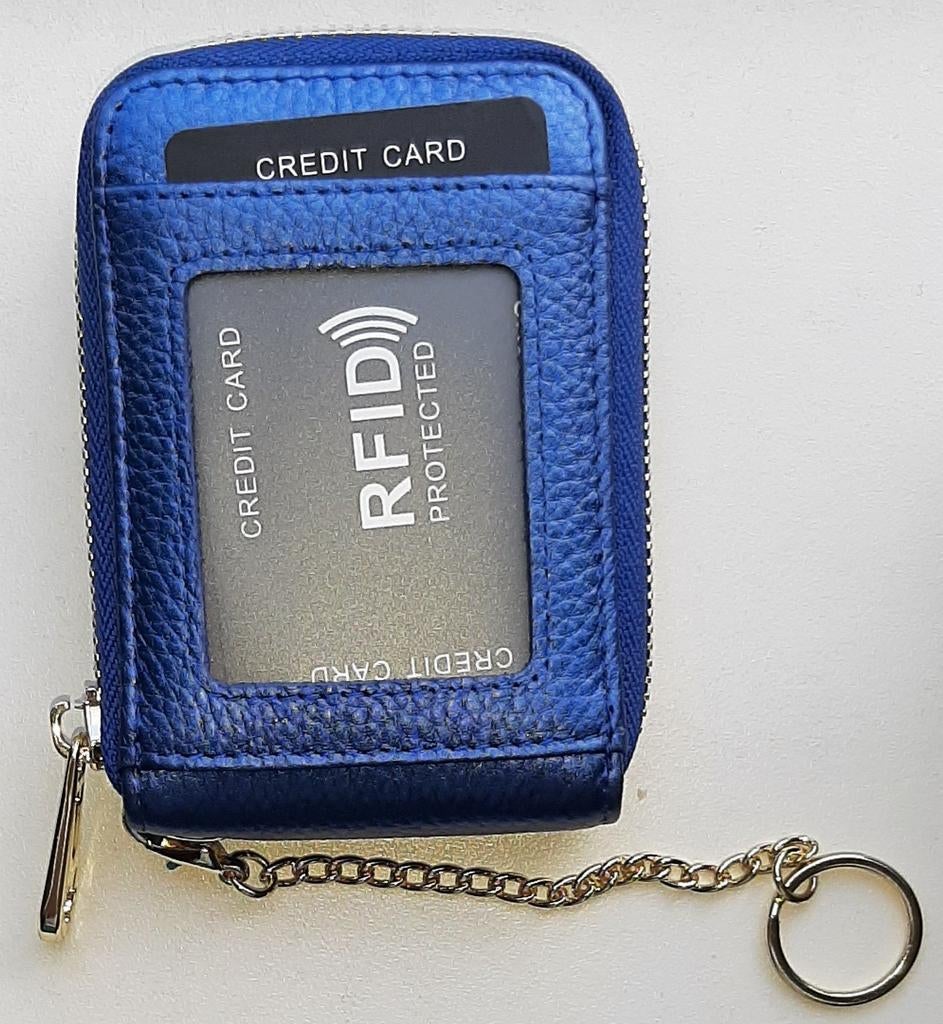 Blauwe kaartenhouder met ketting, Overige merken, Blauw, Nieuw, Ophalen of Verzenden