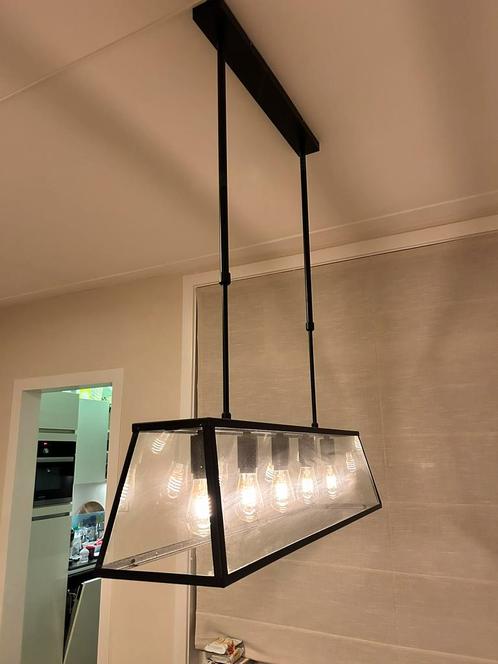 Industriële hang/tafellamp inclusief HUE gloeilampen, Huis en Inrichting, Lampen | Hanglampen, Zo goed als nieuw, 75 cm of meer