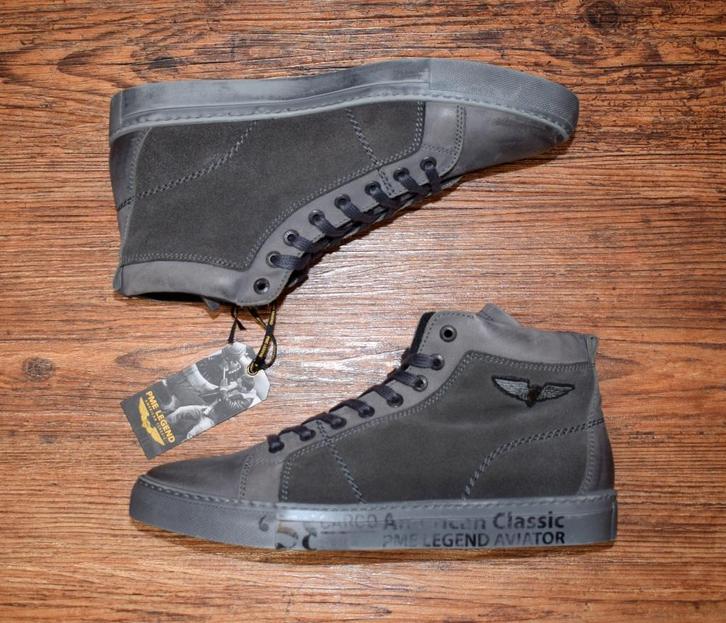 PME Legend - suede leren Thomas sneakers Grey - maat 42, Kleding | Heren, Schoenen, Nieuw, Boots, Overige kleuren, Ophalen of Verzenden