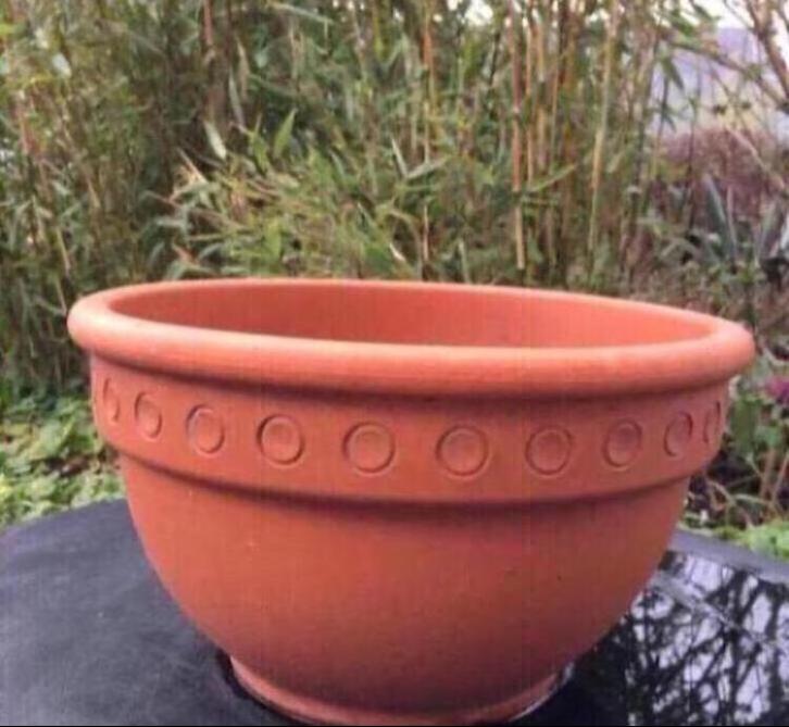 Lage cactus bloempotten diverse maten vintage kwaliteit, Tuin en Terras, Bloempotten, Zo goed als nieuw, Terracotta, Binnen, Balkon