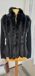 SAO PAULO  Prachtig warm vest /jasje met bont, Kleding | Dames, Verzenden, Zwart, Maat 42/44 (L), Zo goed als nieuw