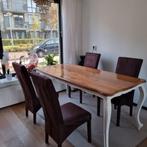 eettafel met stoelen, Huis en Inrichting, Complete eetkamers, Ophalen, Gebruikt, 4 tot 6 stoelen