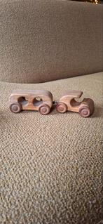 Houten Auto met Caravan, ambulance, racer - Eco Speelgoed, Ophalen of Verzenden, Gebruikt