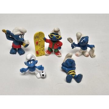 # 5 x de smurfen poppetjes. murf. smurfjes beschikbaar voor biedingen