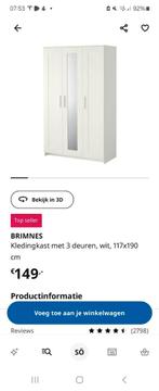 Ikea Brimnes 3 deurs wit, Ophalen, Gebruikt, 25 tot 50 cm