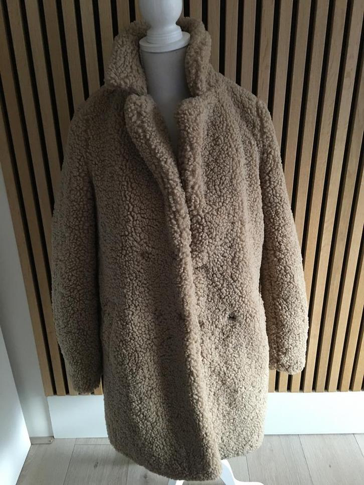 Noisy May warme teddy jas maat xs, Kleding | Dames, Jassen | Winter, Zo goed als nieuw, Maat 34 (XS) of kleiner, Beige, Ophalen of Verzenden