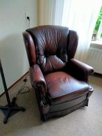 klassieke lederen fauteuil, Huis en Inrichting, Fauteuils, Ophalen, Gebruikt, Klassiek, 50 tot 75 cm
