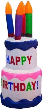Opblaasfiguur Verjaardagstaart (Indoor) TE HUUR, Ophalen, Overige