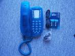 NIEUWE DOORZICHTIGE / TRANSPARANTE TELEFOON BLAUW, Telecommunicatie, Vaste telefoons | Niet Draadloos, Ophalen of Verzenden, Nieuw
