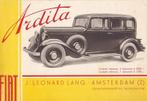 Fiat Ardita folder vouwfolder auto importeur, Ophalen of Verzenden
