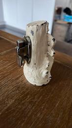 Vintage metalen Japanse aansteker “jager met hond”, Ophalen of Verzenden, Gebruikt, Aansteker