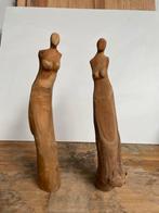 Houten beelden Indonesië - Handgemaakt, hoog 75 cm., Antiek en Kunst, Ophalen