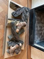 Keramische houtblokken, Ophalen, Vrijstaande haard, Gashaard