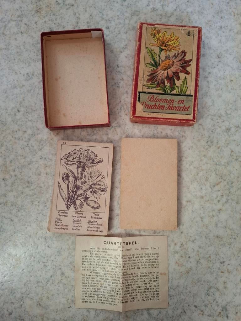 Oud Bloemen en Vruchten Kwartetspel -, Ophalen of Verzenden