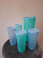 Set van 5. Schenkkan met 4 afsluitbare bekers tupperware, Ophalen of Verzenden, Zo goed als nieuw, Beker of Kan