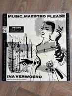 LP 10" Ina Verwoerd - Music, Maestro Please, Ophalen of Verzenden, 1960 tot 1980, Gebruikt, 10 inch