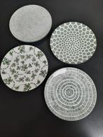 4 Ikea Ontbijtbordjes - Groen Gedecoreerd, Huis en Inrichting, Ophalen of Verzenden, Zo goed als nieuw, Bord(en), Overige stijlen