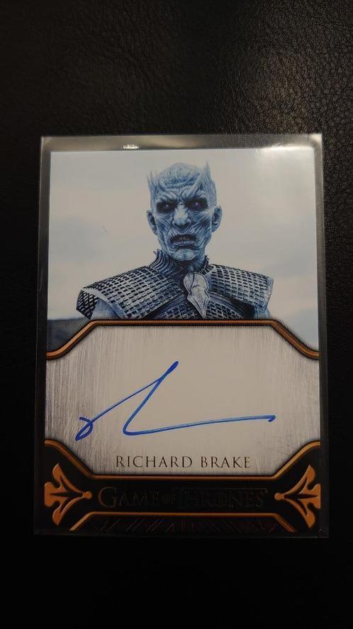 GOT Richard Brake / Night King Autograph card, Verzamelen, Overige Verzamelen, Zo goed als nieuw, Verzenden