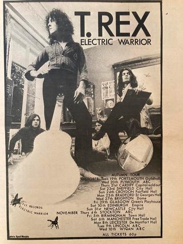 Paginagrote A3 advertentie T.REX Electric Warrior tour beschikbaar voor biedingen