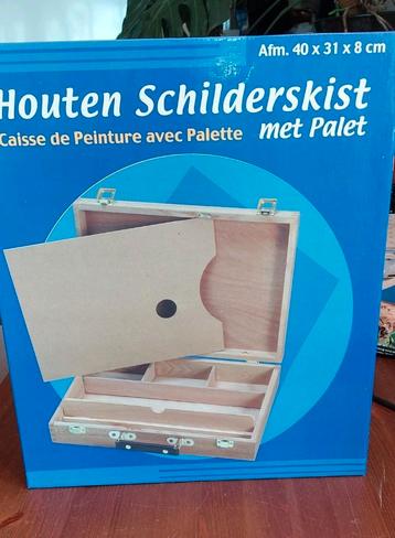 Houten schilderkoffer, nieuw beschikbaar voor biedingen
