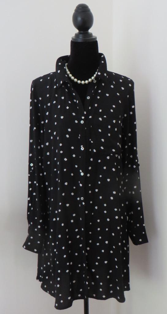 DISTRIKT NORREBRO I Leuke Blouse I Mt 44 (XL) I Zwart/Wit, Kleding | Dames, Blouses en Tunieken, Zo goed als nieuw, Maat 42/44 (L)