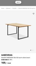 Eettafel 90/160, Ophalen, Zo goed als nieuw, Rechthoekig, 150 tot 200 cm