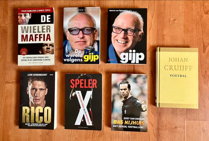 Sportboeken Collectie: Wielrennen, Voetbal, Rico Verhoeven, Boeken, Sportboeken, Gelezen, Overige sporten, Ophalen of Verzenden