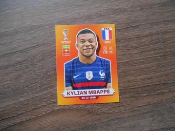Mbappe voetbalplaatje WK 2022 Qatar Oranje editie panini beschikbaar voor biedingen