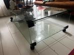 Glass coffee table, Huis en Inrichting, Tafels | Salontafels, Ophalen, Gebruikt, 50 tot 100 cm, 150 tot 200 cm