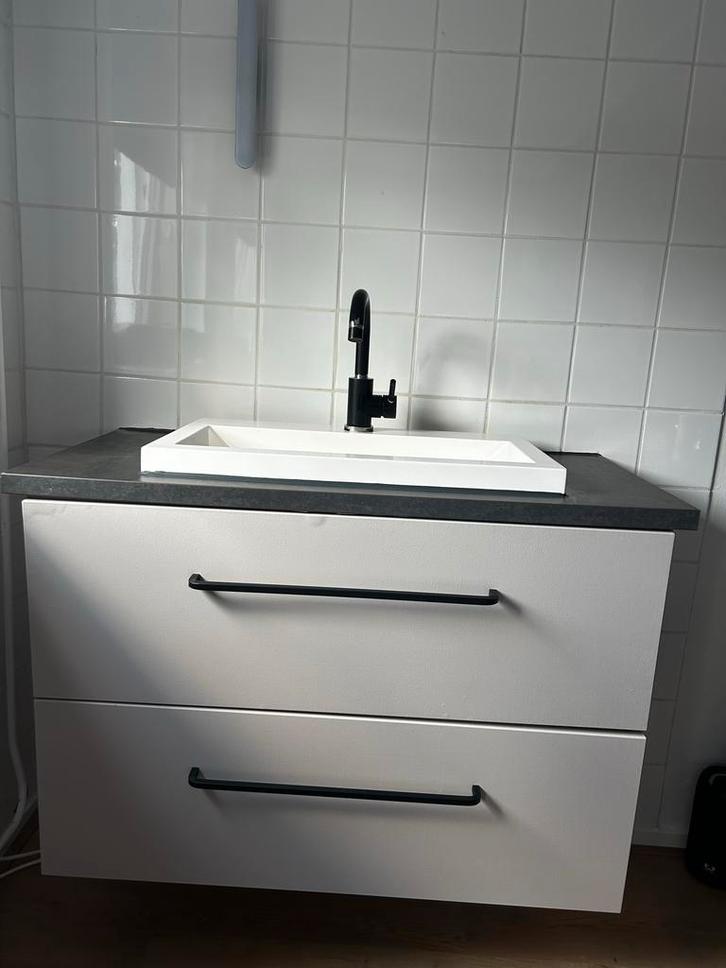 Wastafelmeubel, Huis en Inrichting, Badkamer | Badkamermeubels, Gebruikt, Wastafelkast, Minder dan 100 cm, 50 tot 100 cm, 25 tot 50 cm