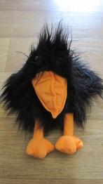 Zwarte raaf/kraai/vogel handpop met geluid 40 cm groot., Ophalen of Verzenden, Overige typen