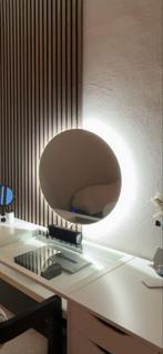 Ronde spiegel met verlichting, Huis en Inrichting, Woonaccessoires | Spiegels, Ophalen, Rond, Zo goed als nieuw, Minder dan 100 cm