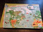 Djeco Observatie Puzzel - Reis rond de Wereld, Ophalen of Verzenden, Meer dan 50 stukjes, Zo goed als nieuw, 6 jaar of ouder